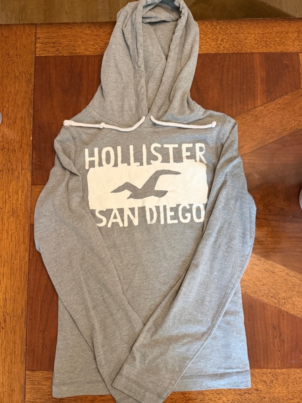 Hollister Light Gray San Diego Pullover Hoodie